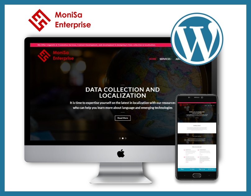 monisaenterprise.com development in wordpress