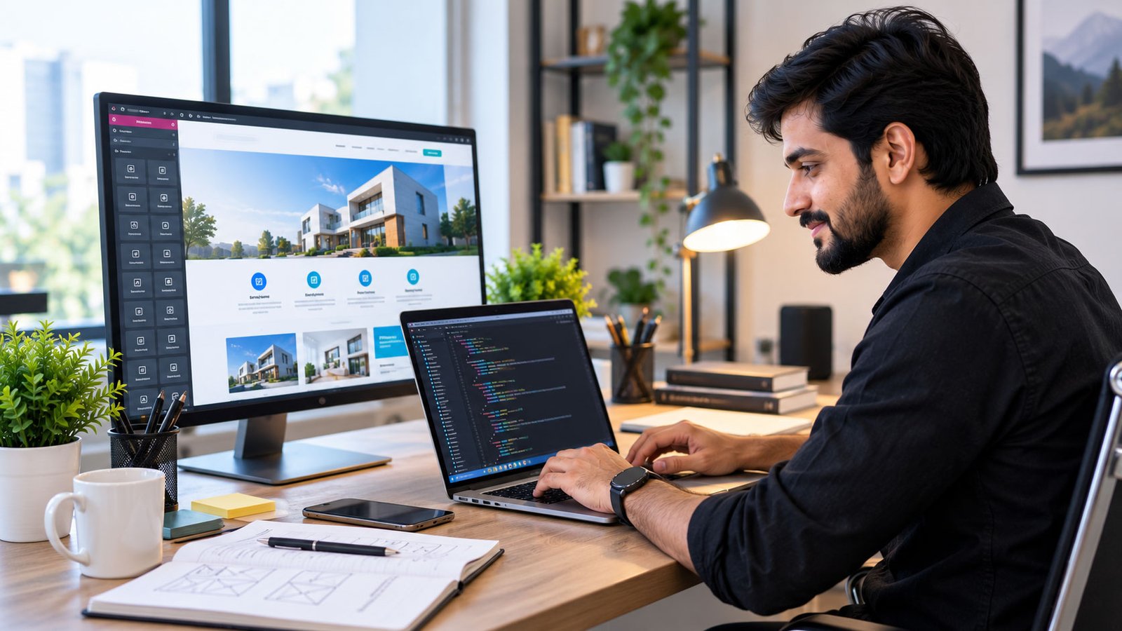 Custom Freelance Web Developer creating a professional business website